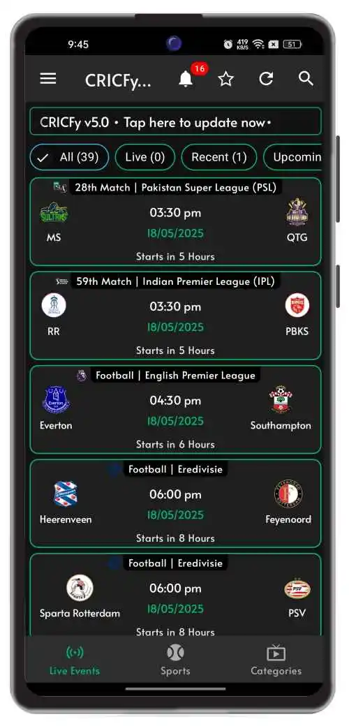 CricFy TV APK V5.6 Download (Updated 2025) | Free Live TV CricFy TV Overview 1