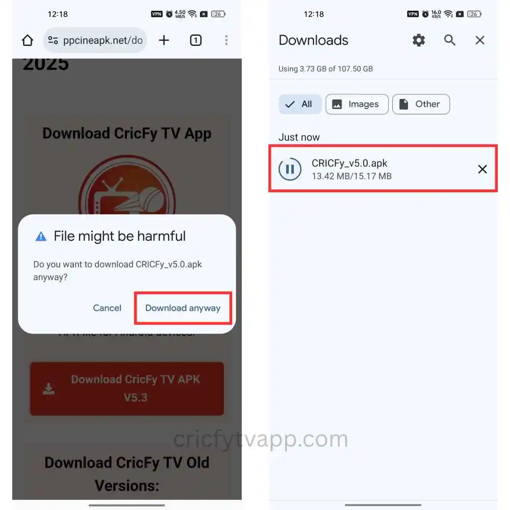 CricFy TV APK V5.6 Download (Updated 2025) | Free Live TV Download CricFy App